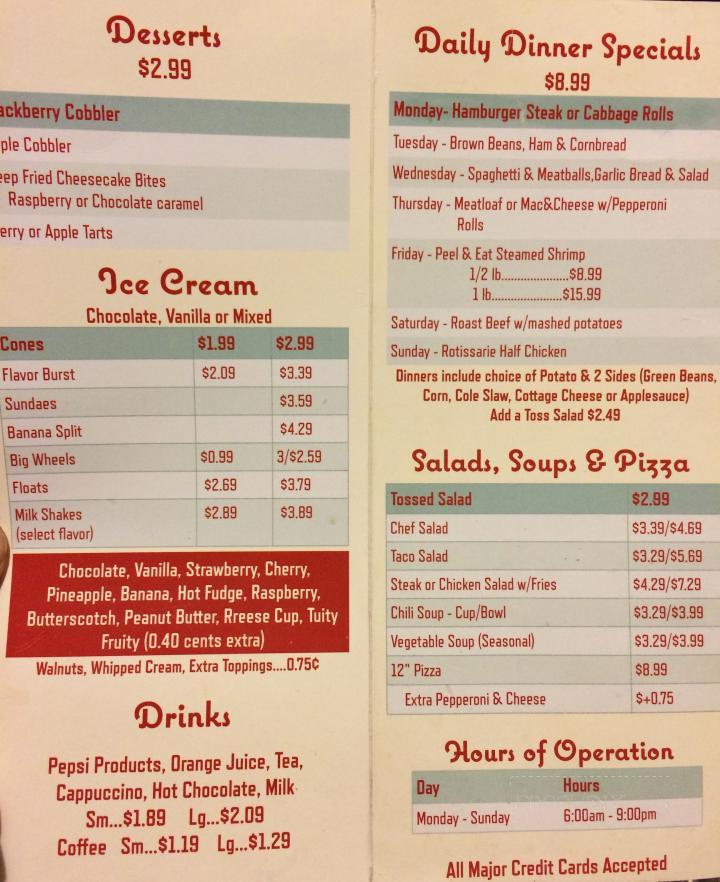 Mill Creek Drive-In - Mill Creek, WV menu_pic
