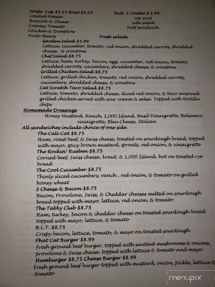 The Phat Cat Cafe - Greeneville, TN menu_pic