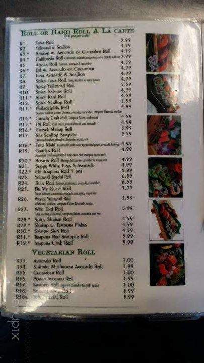 Taki Japanese Cuisine - Hermitage, TN menu_pic