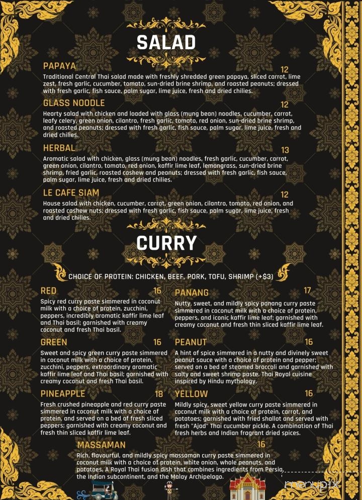 Le Cafe Siam - Saint Thomas, ON menu_pic