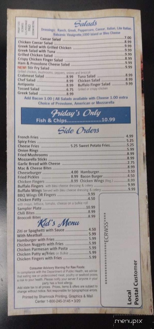 North Brookfield House-Pizza - North Brookfield, MA menu_pic