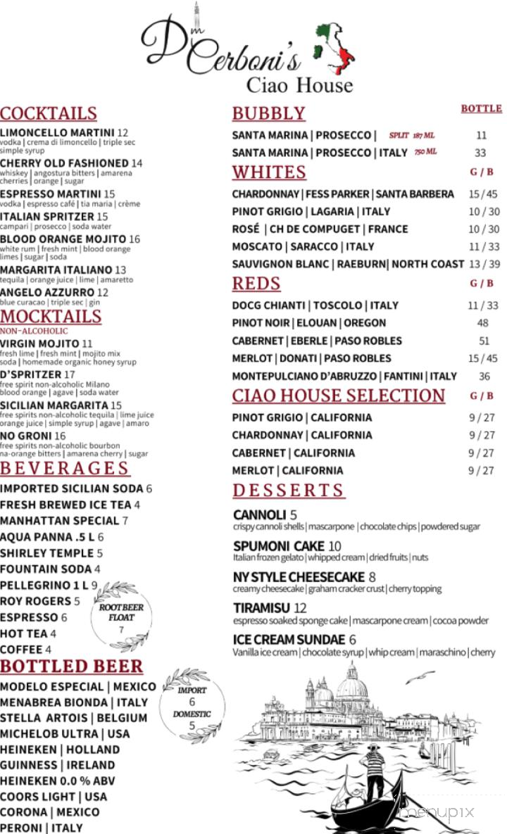 D Cerboni's Ciao House - Apple Valley, CA menu_pic