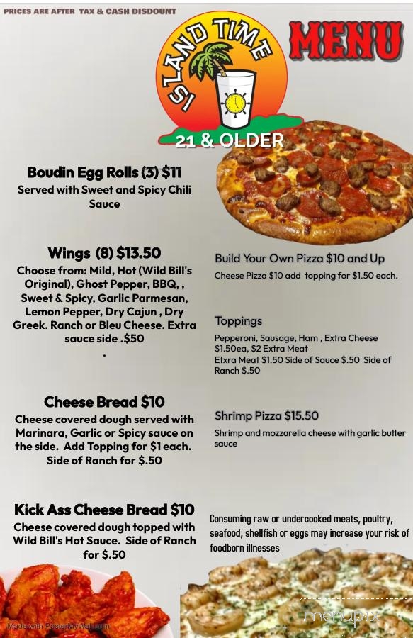 Island Time Daiquiris - Orange Beach, AL menu_pic