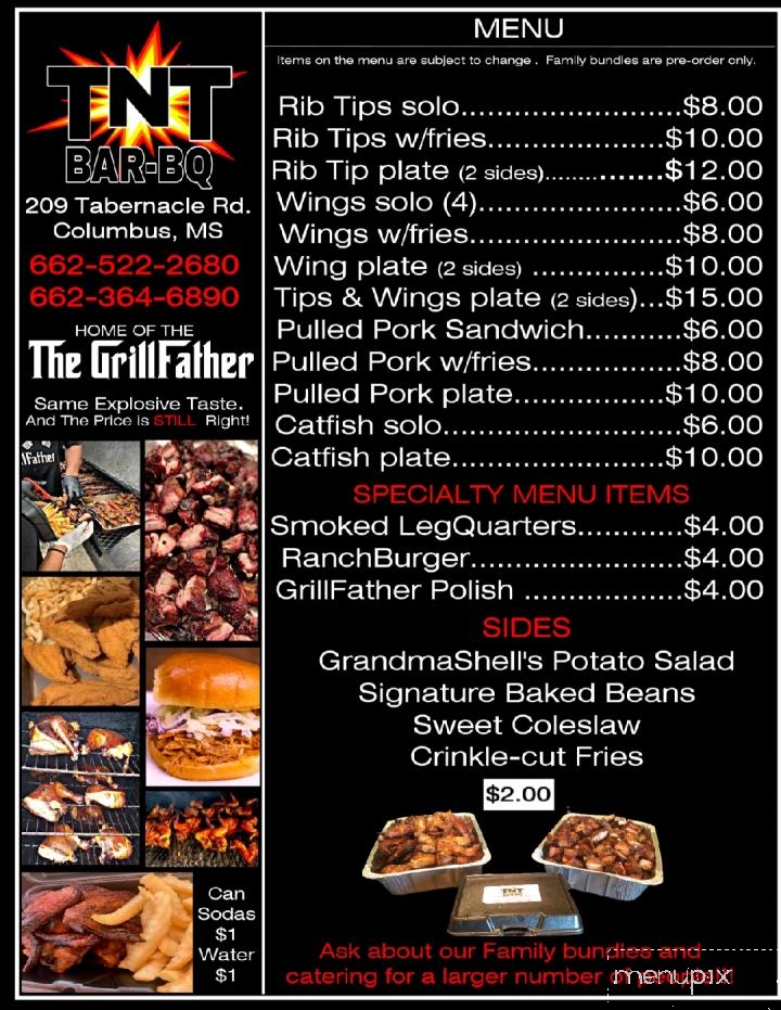 TNT Barbecue - Columbus, MS menu_pic