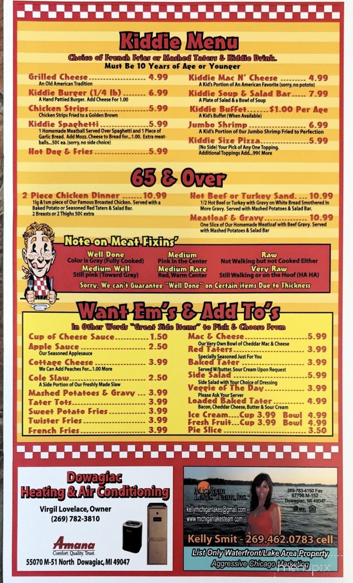 Hard Times Family Restaurant - Decatur, MI menu_pic