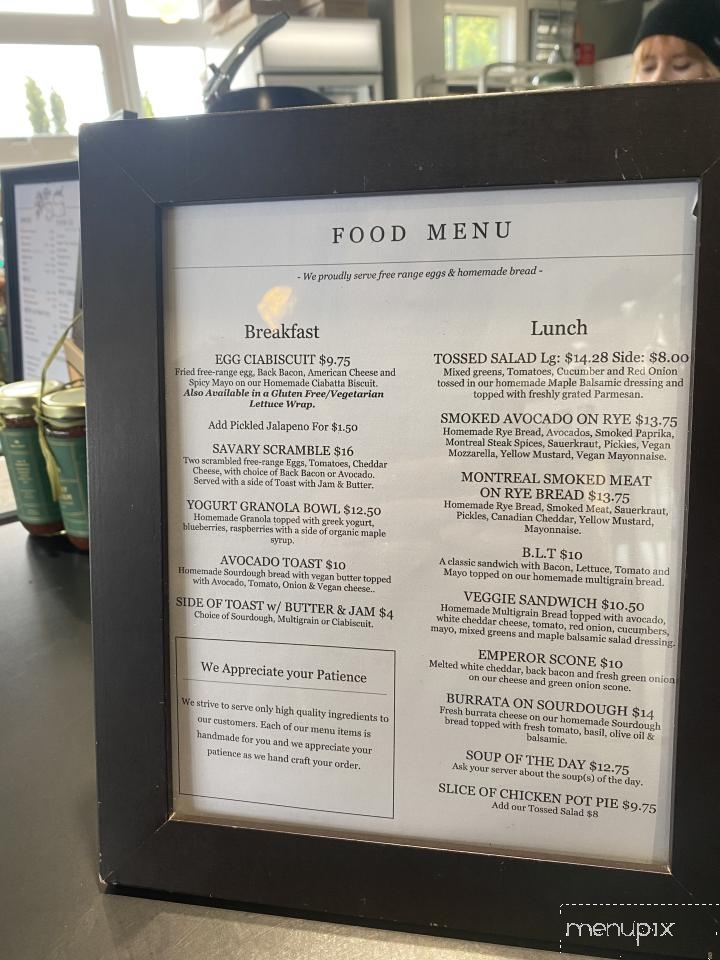 Savary Island Pie Company - Tofino, BC menu_pic