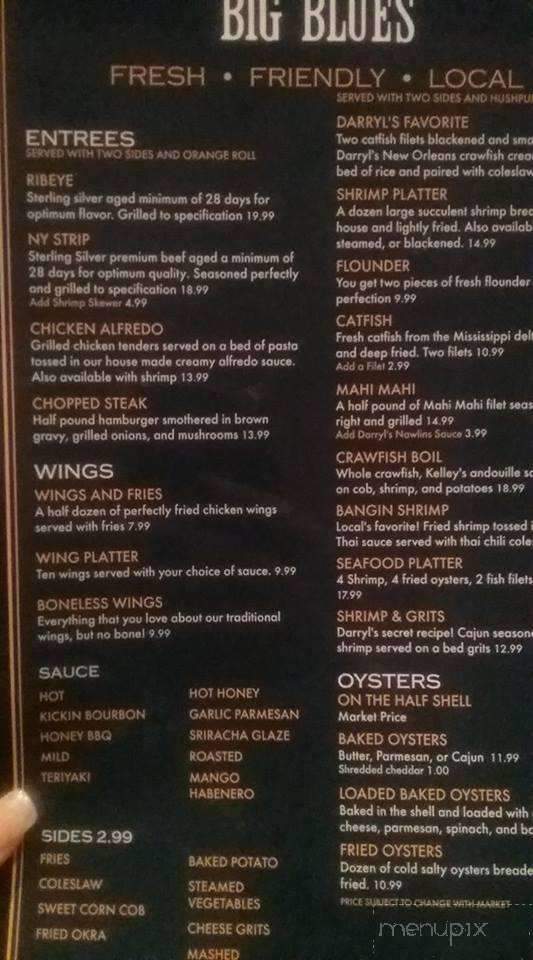 Big Blues Restaurant - Enterprise, AL menu_pic