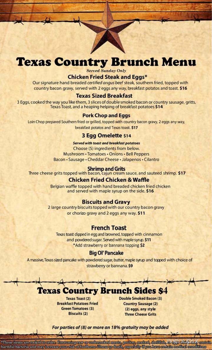2920 RoadHouse - Hockley, TX menu_pic