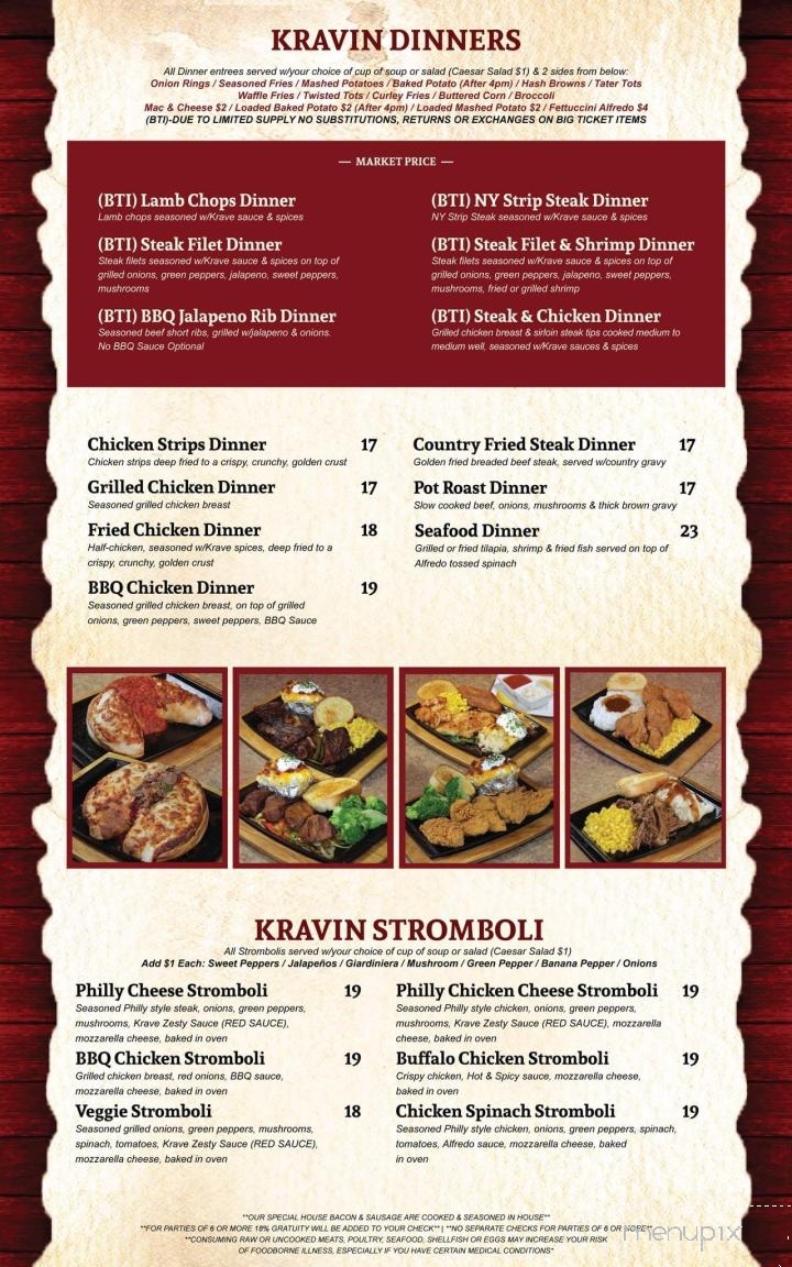 Krave Restaurant - Bridgeview, IL menu_pic