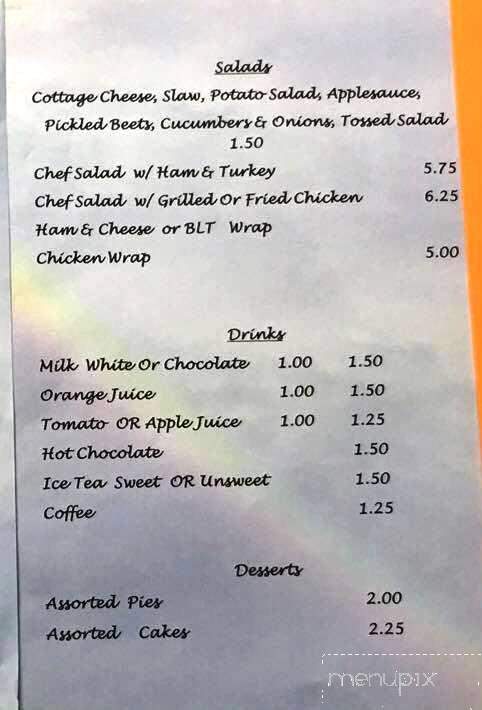 Savannah's Cafe - Evansville, IN menu_pic