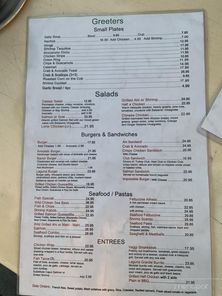 Greeter's Corner Restaurant - Laguna Beach, CA menu_pic