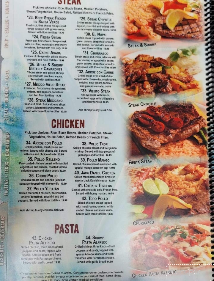 Mexico Viejo - Taylorsville, NC menu_pic