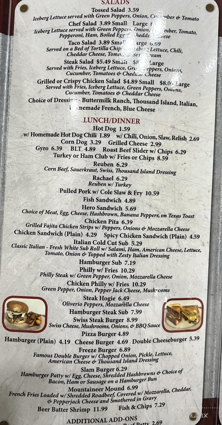 Mill Creek Drive-In - Mill Creek, WV menu_pic