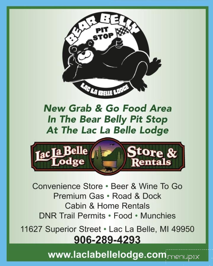 Bear Belly Bar & Grill - Lac La Belle, MI menu_pic