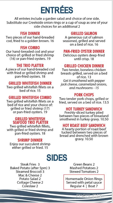 Cunningham's Creekside - Prospect, KY menu_pic