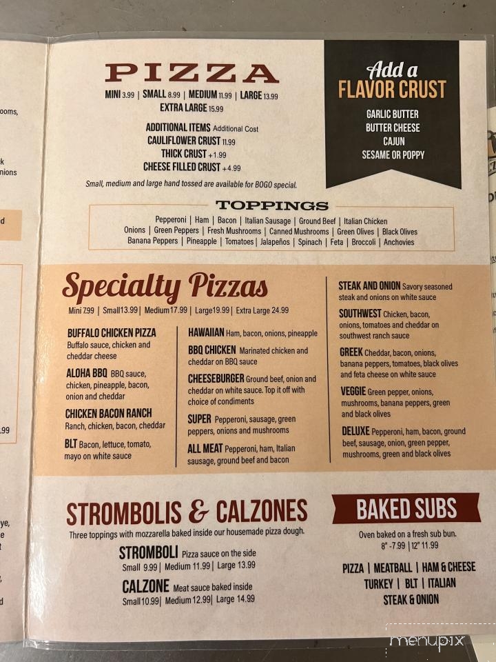 Twin's Pizza Pasta & More - Clio, MI menu_pic