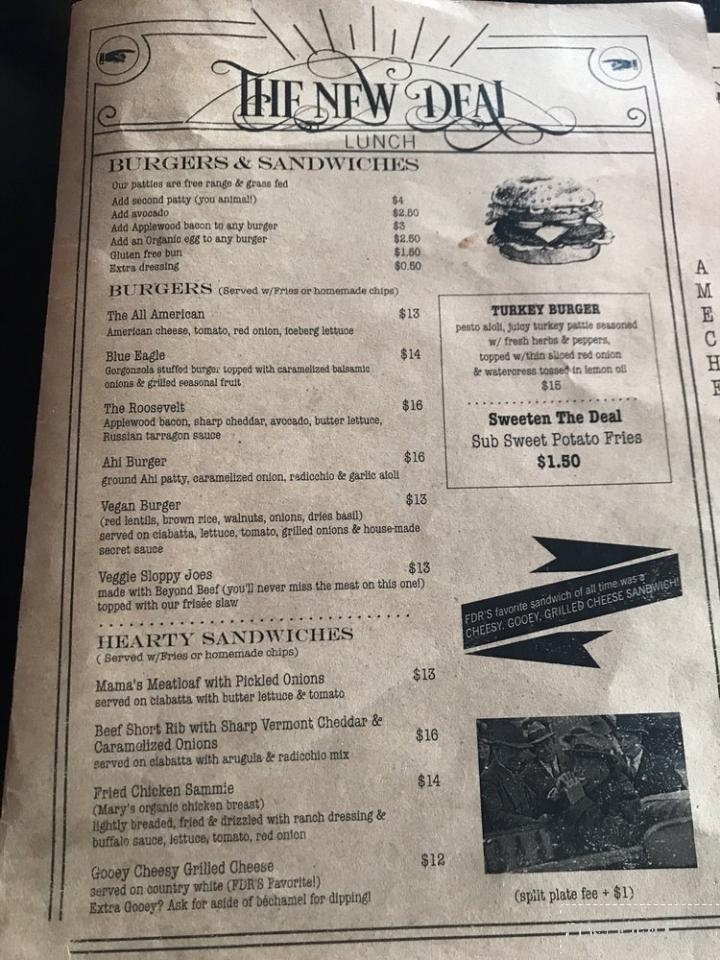 The New Deal - Burbank, CA menu_pic