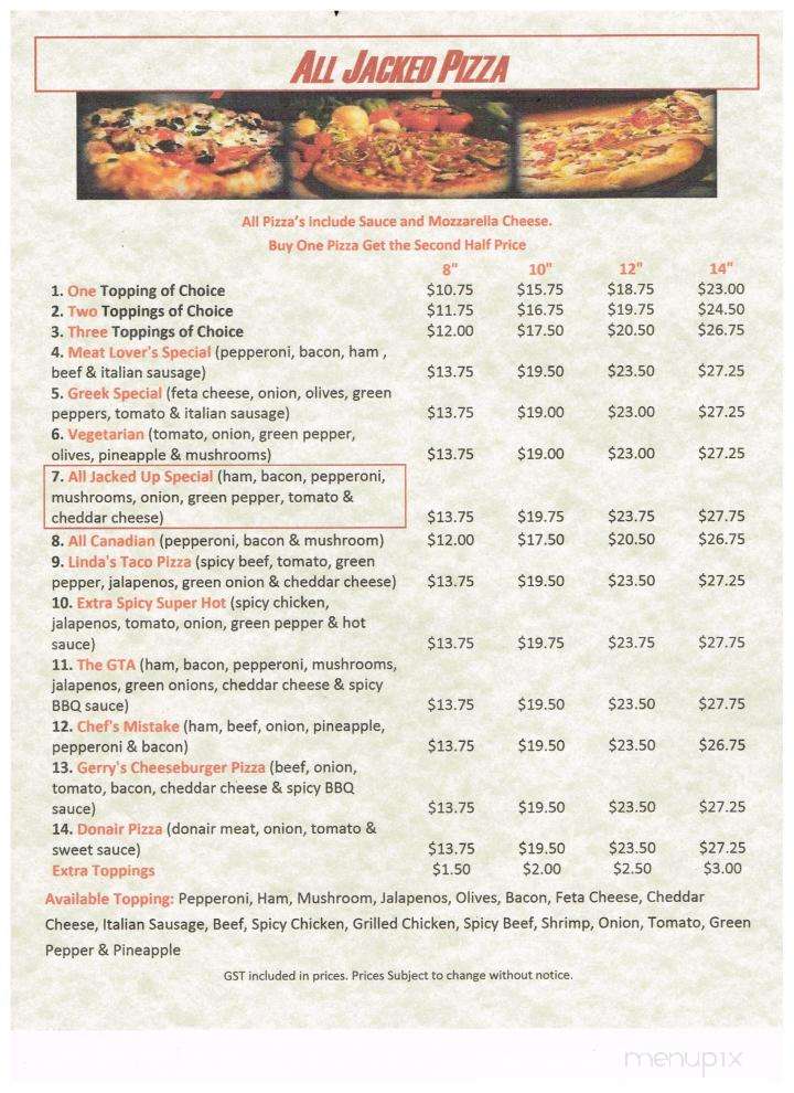 All Jacked Up Bar & Grill - Didsbury, AB menu_pic