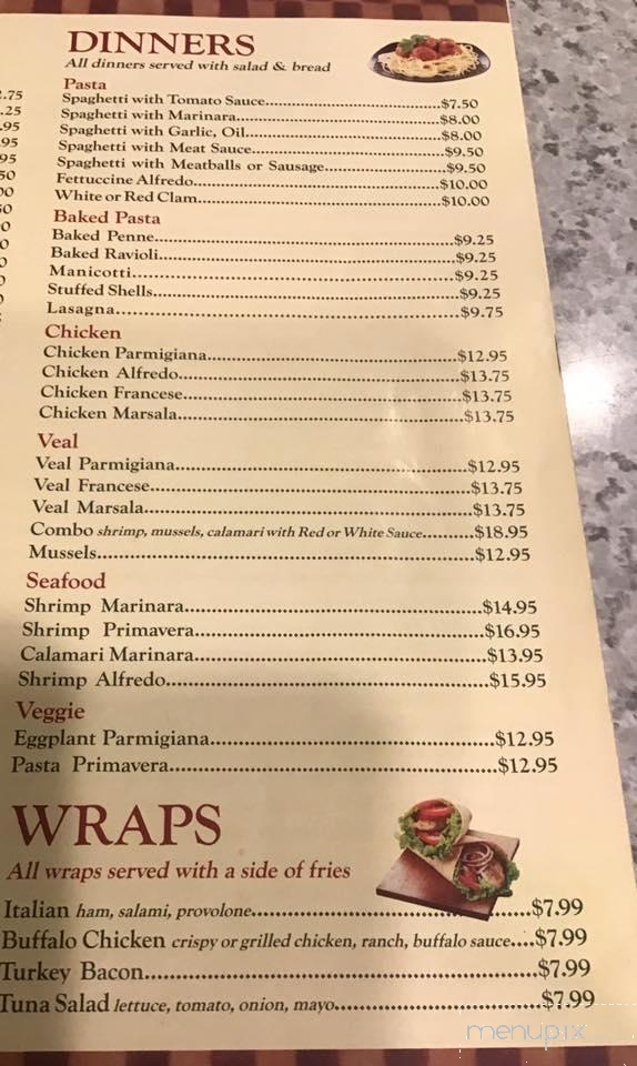 Antonio's Pizzeria - Jim Thorpe, PA menu_pic