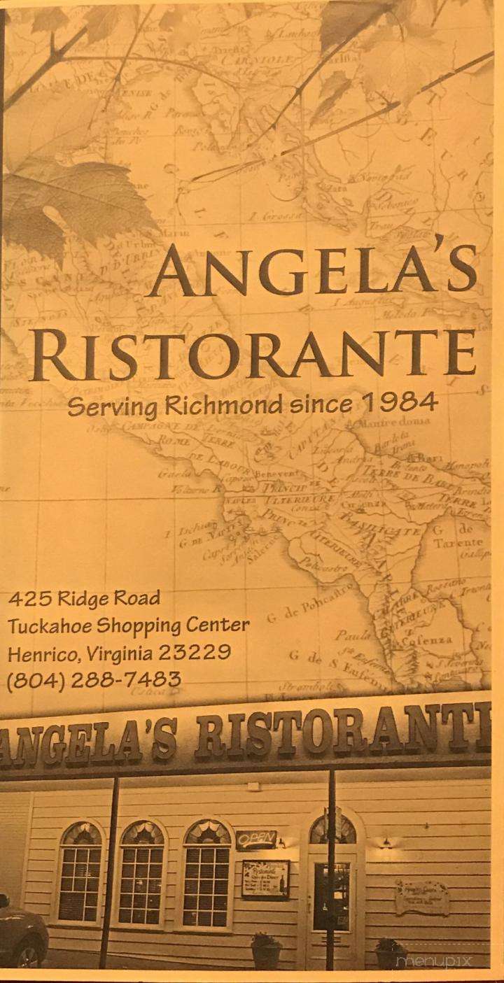 Angela's Ristorante - Richmond, VA menu_pic