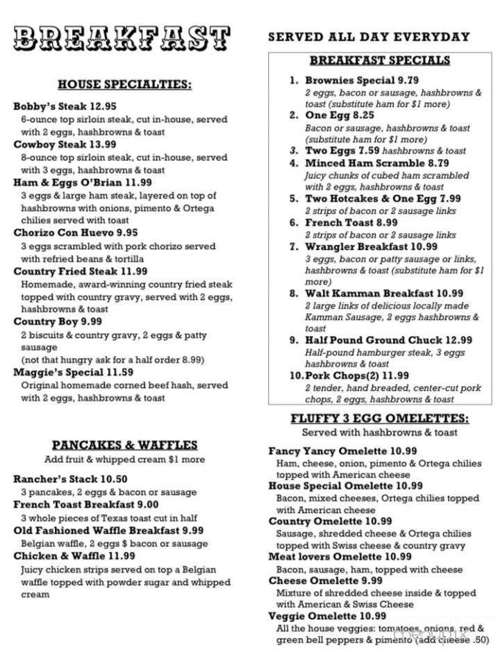 Brownie's Restaurant - Yuma, AZ menu_pic