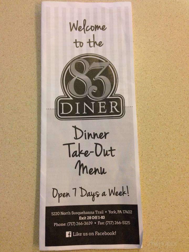 Interstate 83 Diner & Coffee - York, PA menu_pic