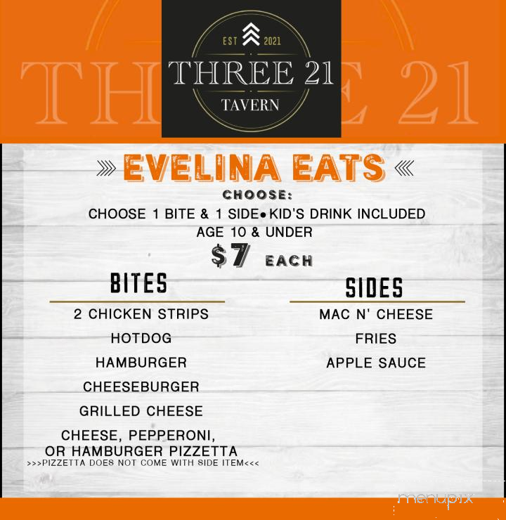 Three 21 Tavern - Lexington, NE menu_pic