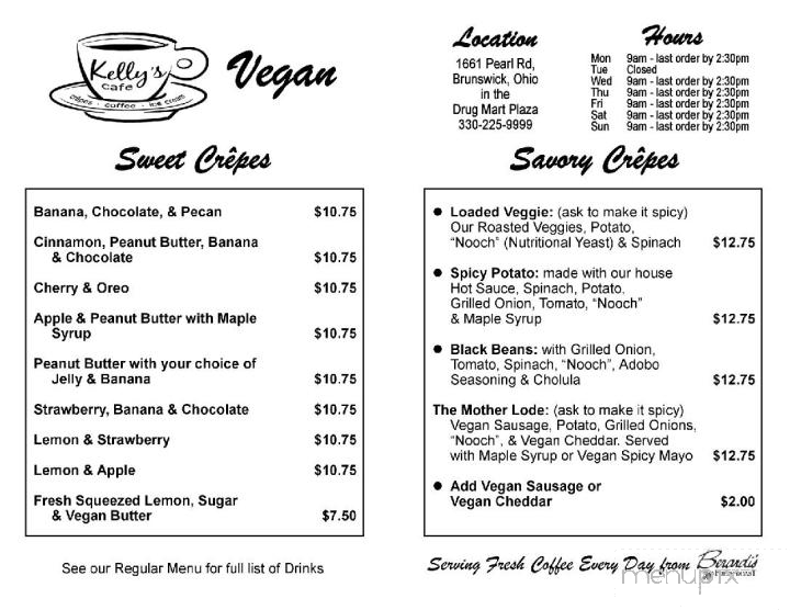Kelly's Cafe - Brunswick, OH menu_pic