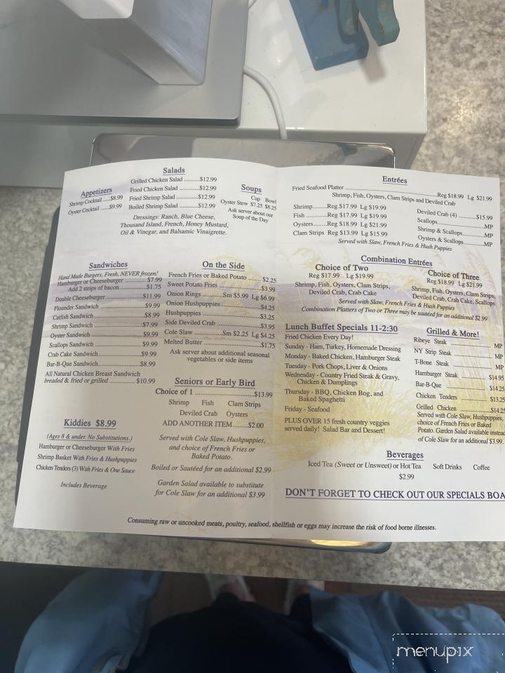 Big E's Country Buffet and Seafood - Longs, SC menu_pic