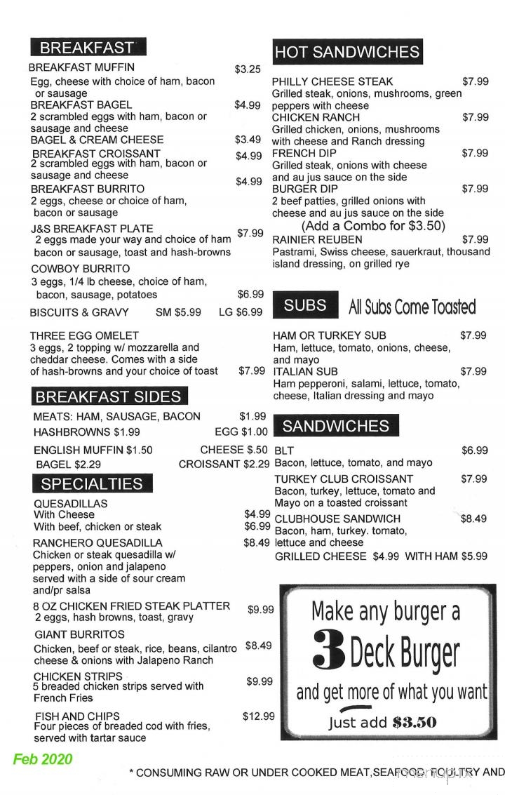 Rainier Pizza & Espresso - Rainier, WA menu_pic