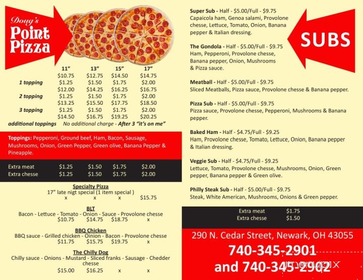 Doug's Point Pizza - Newark, OH menu_pic