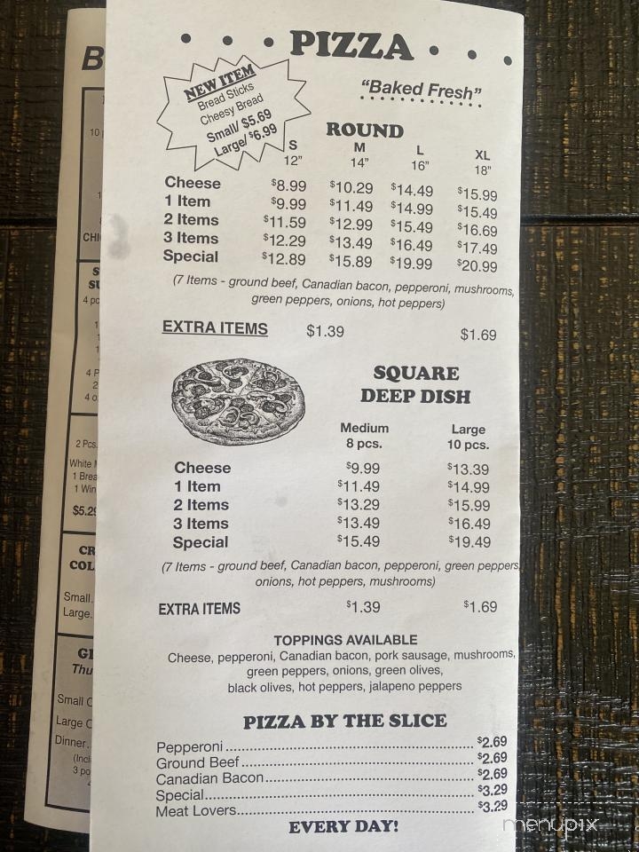 Danny's Place - Rockwell, NC menu_pic