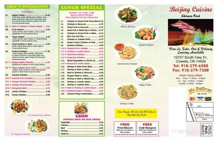 Beijing Cuisine - Coweta, OK menu_pic
