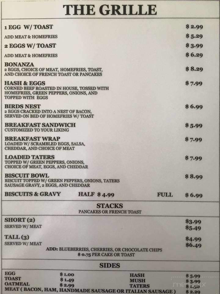 Cherry Hill Grille - Hickory, PA menu_pic