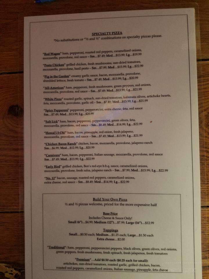 Wagon Wheel - Ossineke, MI menu_pic