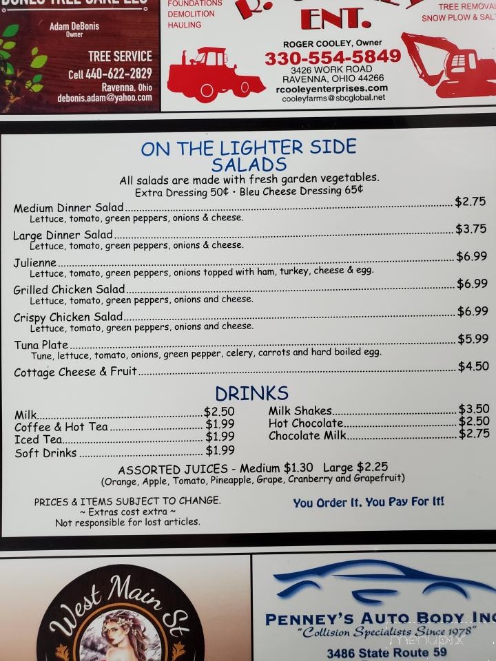 Megan's Family Restaurant - Ravenna, OH menu_pic