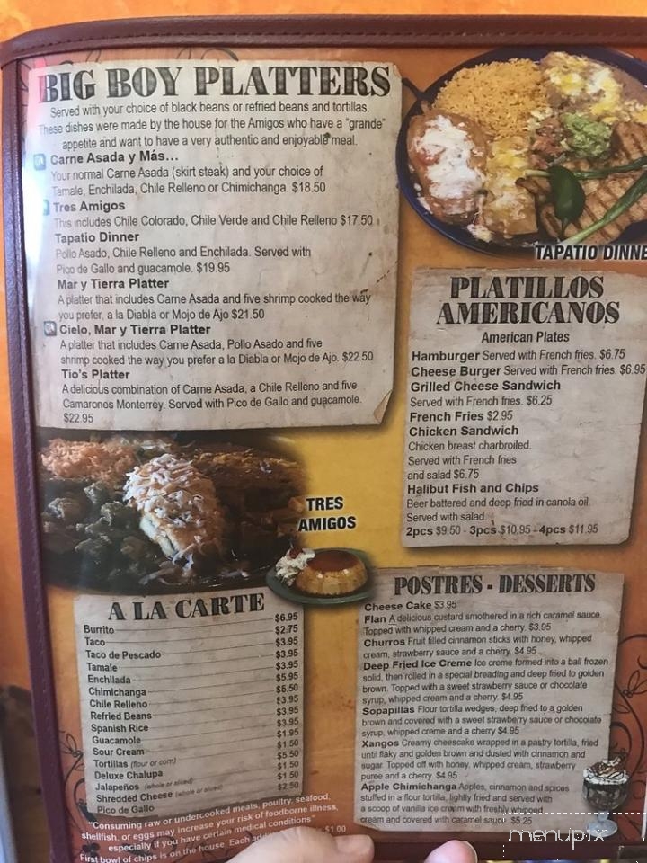 El Sombrero Mexican Restaurant - Portland, OR menu_pic
