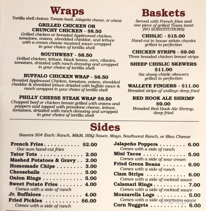 Stella's Restaurant - Burke, SD menu_pic