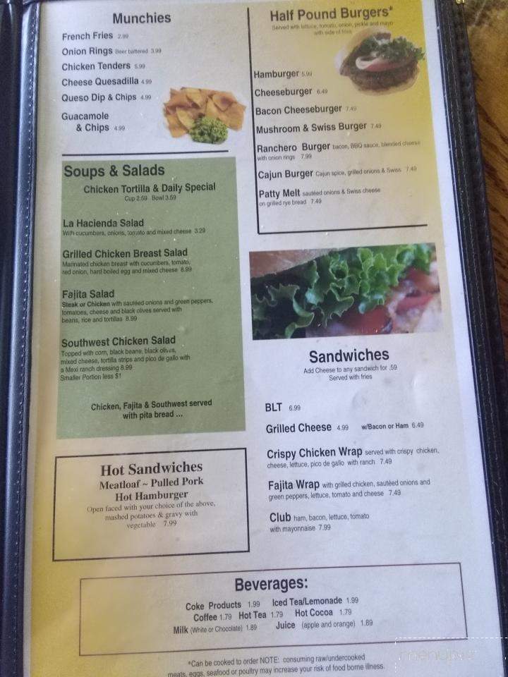 La Hacienda Restaurant - Kingston, MI menu_pic