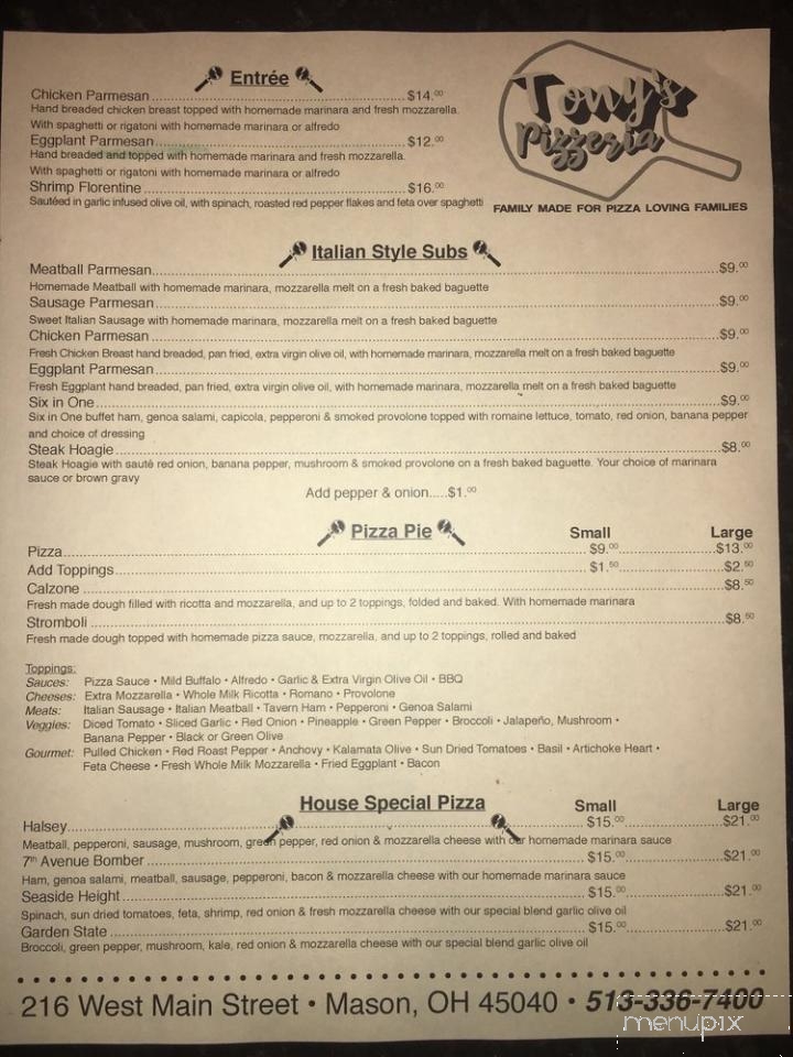 Tony's Pizzeria - Mason, OH