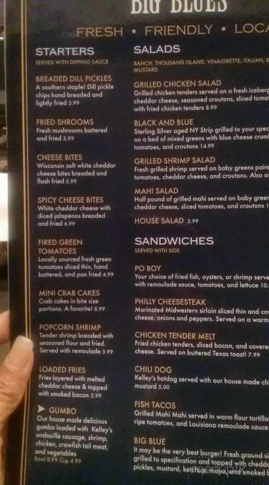 Big Blues Restaurant - Enterprise, AL menu_pic