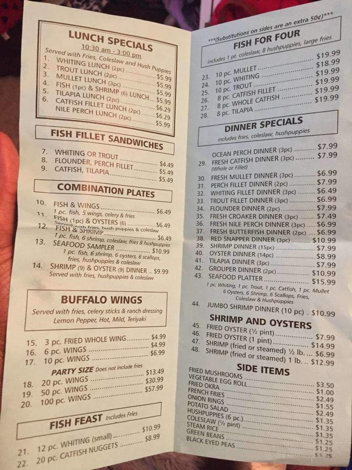 Fish House Iv - Warner Robins, GA menu_pic