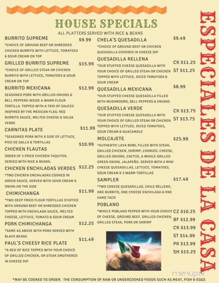 Rico's Mexican Restaurant - Stockbridge, GA menu_pic