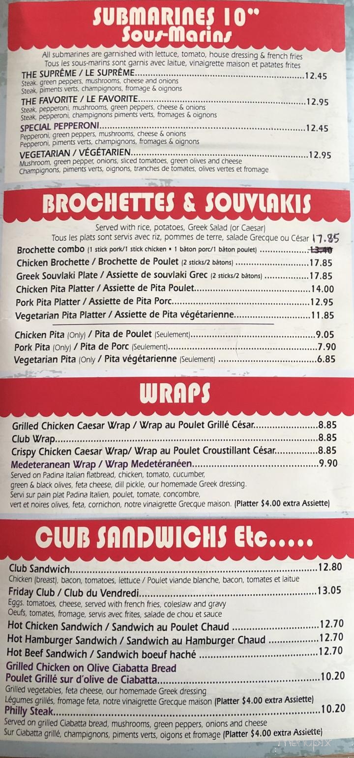 Alexandria Restaurant Pizza - Alexandria, ON menu_pic