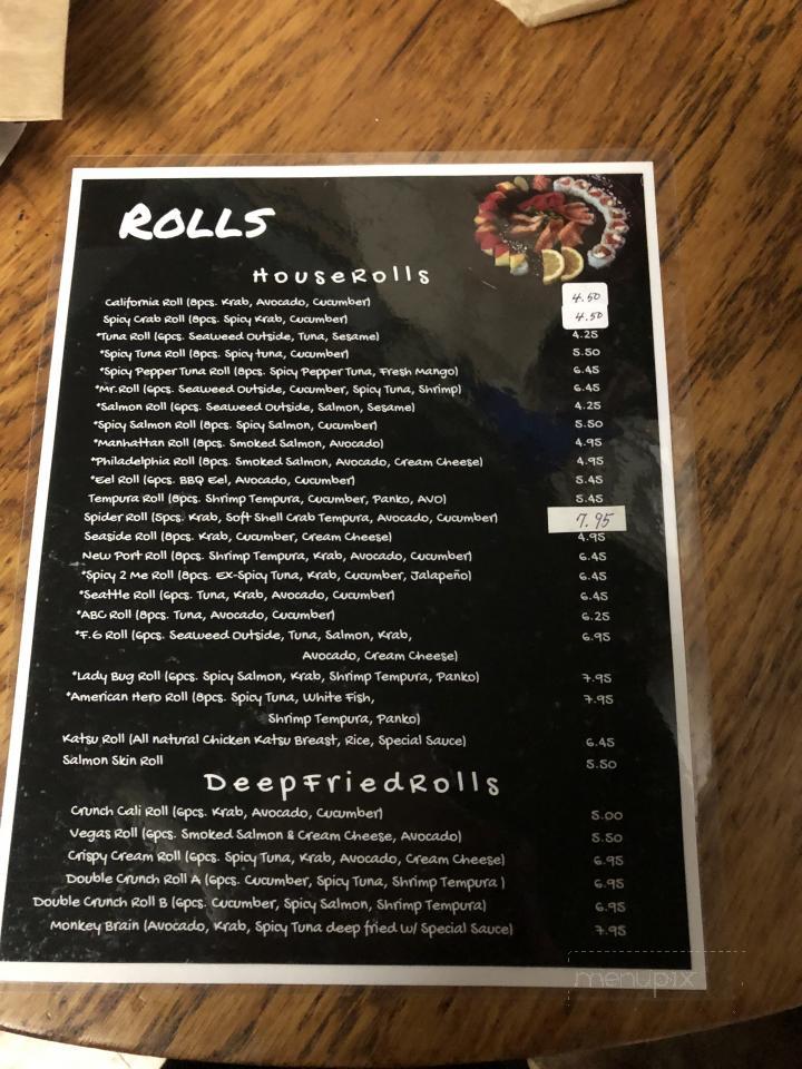 F G Sushi - Forest Grove, OR menu_pic