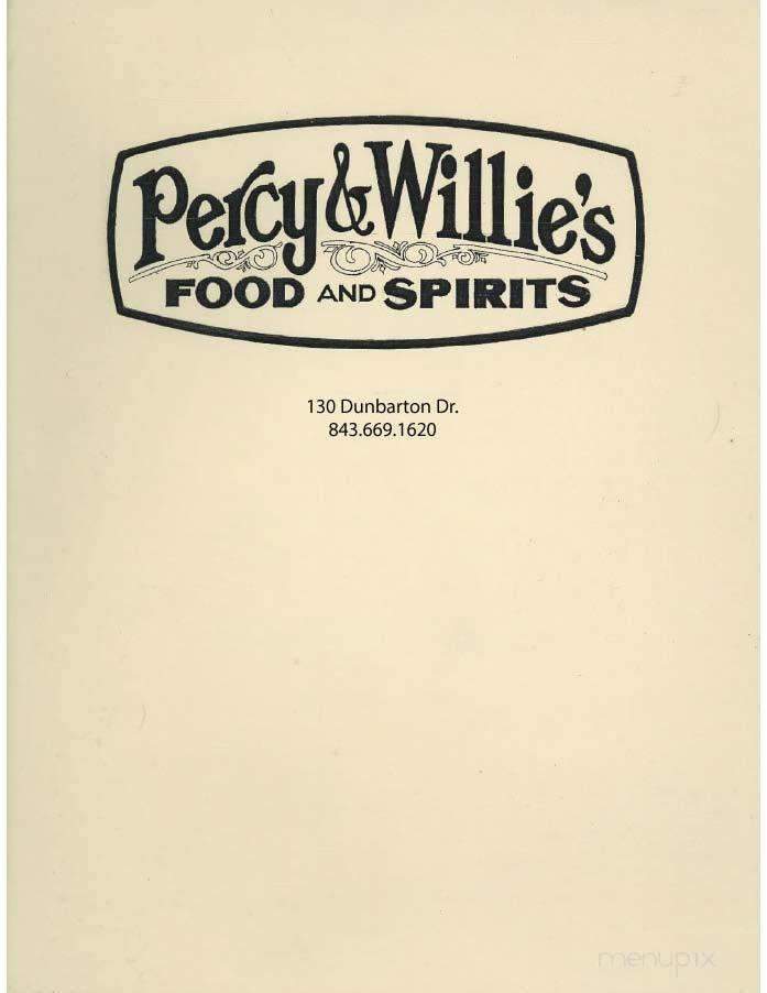 Percy & Willie's Food & Spirit - Florence, SC menu_pic