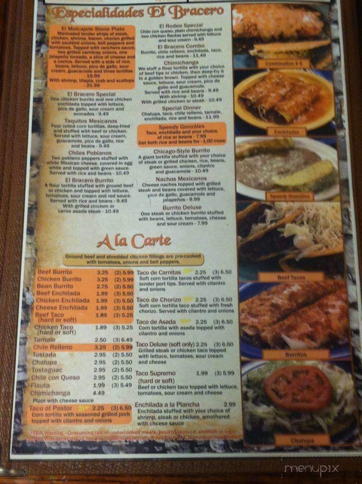 El Bracero - Michigan City, IN menu_pic