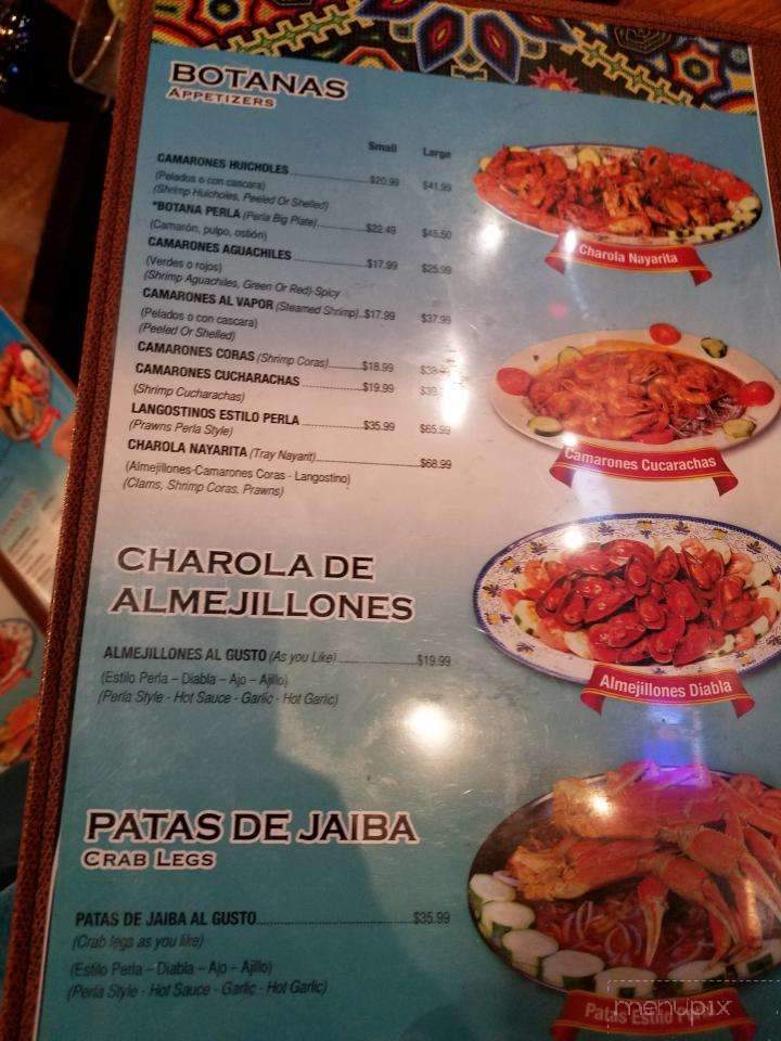 Marisco's La Perla Nayarita & Tequila Bar - Birmingham, AL menu_pic