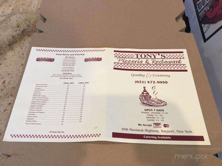Tony's Pizzeria - Bayport, NY