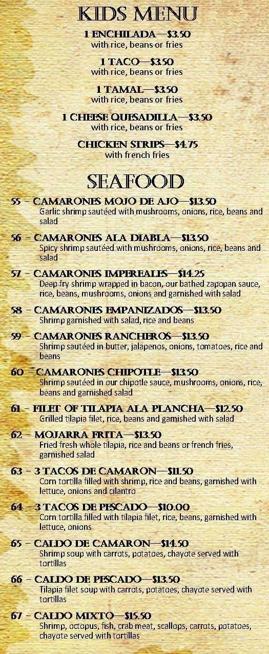 Gallos Authentic Taqueria & Mexican Grill - Pierre, SD menu_pic
